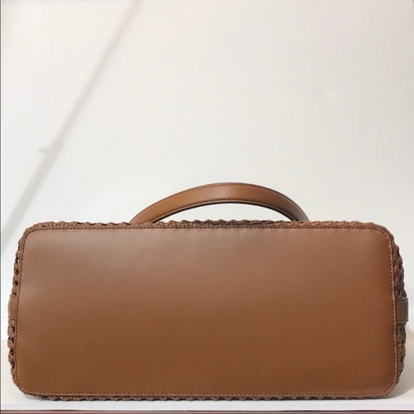 Michael Kors Large woven braided leather tote shoulder bag chain straps - Picture 5 of 8